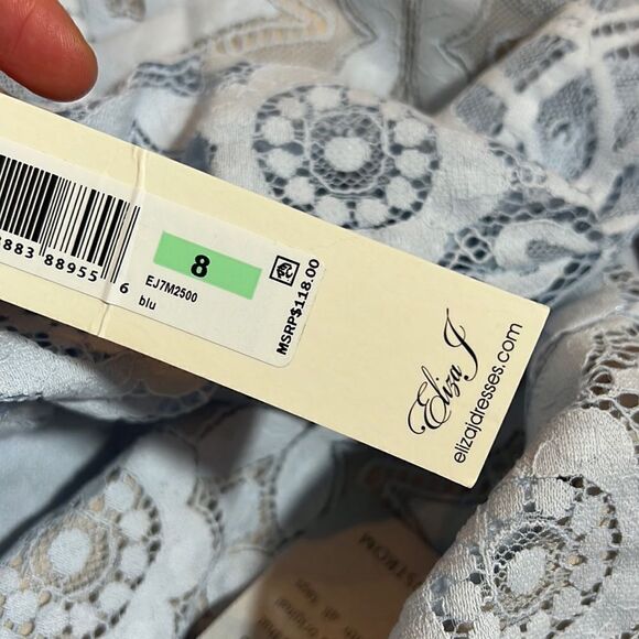 Eliza J Light Blue Lace Dress NWT - Picture 6 of 9